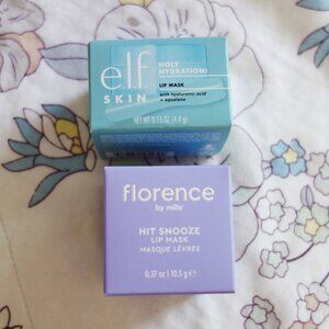 NEW! FLORENCE BY MILLS and ELF LIP MASK HIT SNOOZE Bundle 10.5+4.4g